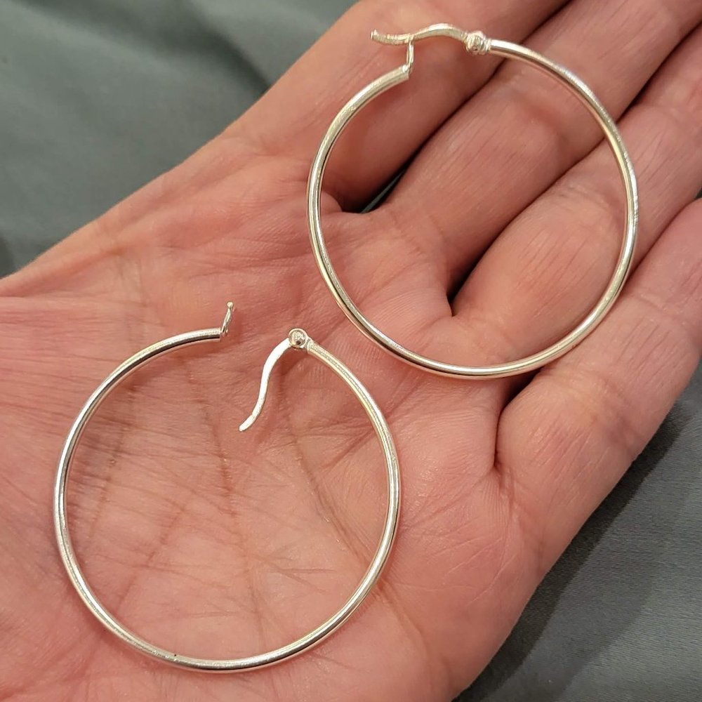 Silver HOOP Earrings